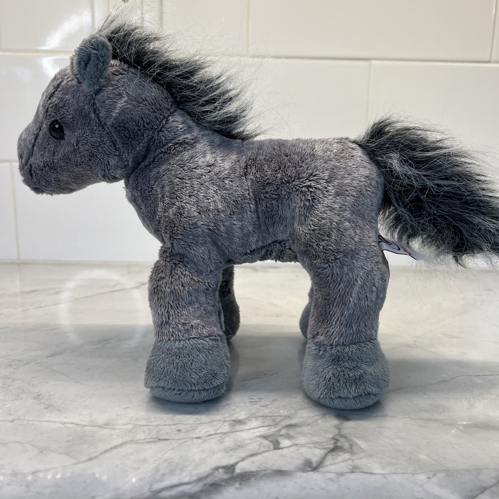 ARABIAN HORSE Ganz Gray Webkinz Stuffed Animal 9" Toy Plush HM098 Grey NO CODE